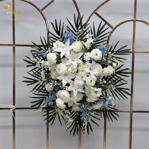 NIKA - Spray Floral Artificial para Ataúd, Rosas Blancas, <span class=keywords><strong>Flores</strong></span> Funerarias al por Mayor - Product Image 5