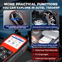 Autel MaxiTPMS TS508WF KIT, système de surveillance de la pression des pneus (TPMS) pour voiture, programmateur de capteurs, écran couleur TFT, 100-900 kPa, 315+433 MHz