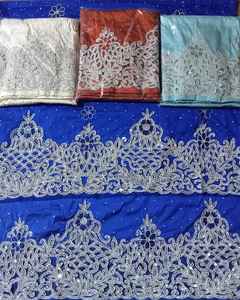 Bordado hecho a mano tela con cuentas nupcial somalí George envoltura más vendida fiesta vestidos encaje incluido exportación listo - Product Image 3