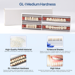 28 cái/hộp bán chạy nhất <span class=keywords><strong>A1</strong></span>-A3 răng tự nhiên màu răng nhựa nha khoa mô hình răng - Product Image 5