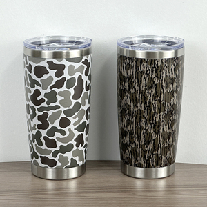 20oz Camo ngụy trang Tumbler cốc ngoài trời cốc phong cách phương Tây quân đội sử dụng quân đội màu xanh lá cây ban đầu với mô hình mới chiến thuật - Product Image 2