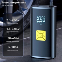 Pompe à air électrique pour voiture Mini pompe portable sans fil pour gonfler les pneus Pompe à air pour compresseur de pneus pour voiture Moto Bicyclette Ball