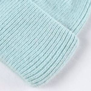 Gorro de Punto de Alta Calidad con Pelo de Conejo Angora, Grueso y Cálido para Invierno, para Mujer, Venta al por Mayor en Stock para Uso Comercial - Product Image 5