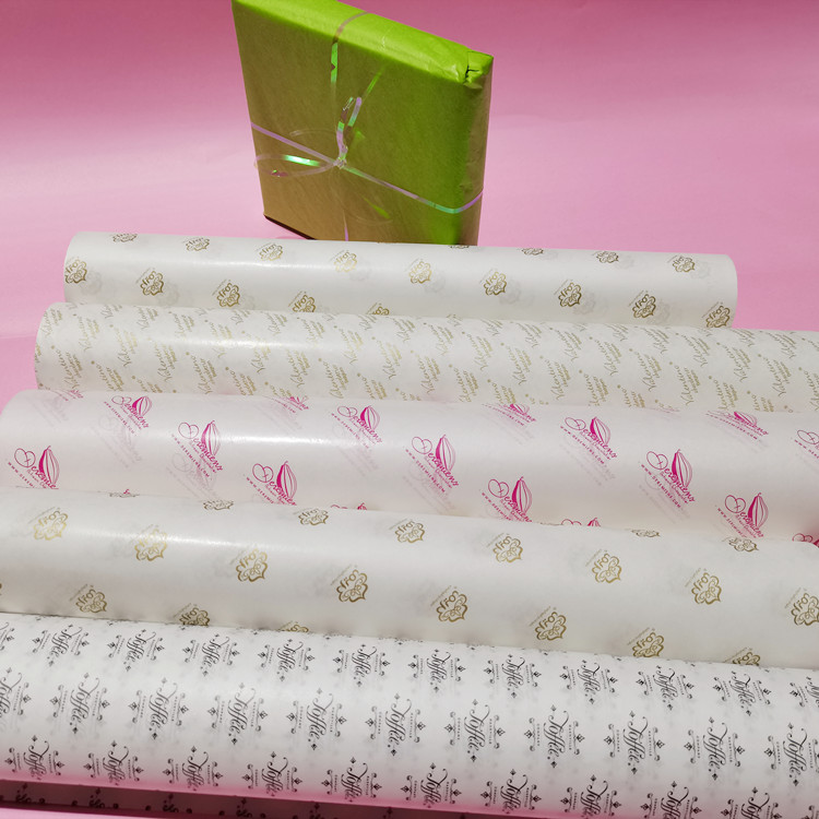 Custom Printed Logo Gift Cotton Wrapping Craft Paper for Flower Packaging