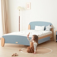 Solo para B2B, Camas Individuales Infantiles de Madera Maciza Boori, Diseño Nórdico para Dormitorio Infantil