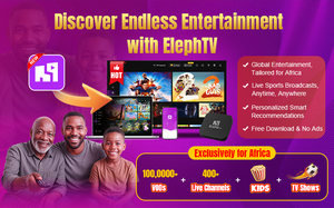 Eleph <span class=keywords><strong>TV</strong></span> Châu Phi Android box một năm IPTV Live OTT <span class=keywords><strong>Streaming</strong></span> thông minh hơn sutafrica gahna Tiếng Anh Bồ Đào nha hiển thị bảng điều khiển trong kho - Product Image 2