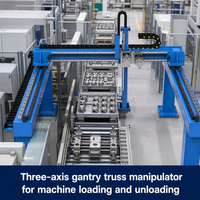 Nouveau manipulateur de portique à 3 axes en acier bleu avec rail de guidage linéaire et chaîne de traînage pour le chargement de machines, marque QG
