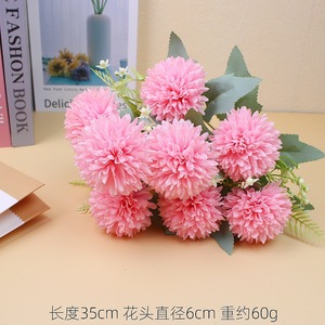 AF15010 fiori artificiali crisantemo palla fiori di seta ortensia <span class=keywords><strong>Bouquet</strong></span> da sposa per casa giardino ufficio festa caffè - Product Image 3