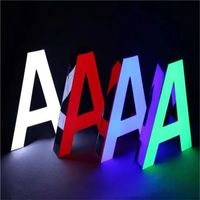 Letras 3D LED Personalizadas para Rótulos de Tiendas, Logotipos Comerciales, Decoración Publicitaria, Letreros con Iluminación Impermeable IP65