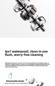 Recortador de Vello Nasal Eléctrico Mijia Pro MJGHBPROLF, Lavable, Cuchilla 3D, Bajo Ruido, Afeitadora Portátil, Depilador de Nariz y Orejas para Hombre - Product Image 5
