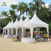 Tenda Pameran Jus Buah Komersial Luar Ruangan PVC 30x120m Merek SUPERB Model LS30/4.0-5 Tahan Air Tahan Api Semua Musim