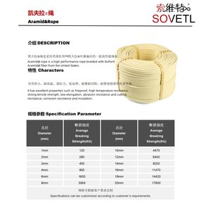 Custom 2mm-40mm Kevlars Aramid RopeFlame Corda De Aramida Retardante Corda De Aramida À Prova De Fogo - Product Image 6