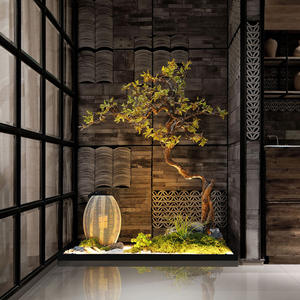 Árbol Artificial Decorativo para Interiores, Simulación <span class=keywords><strong>de</strong></span> Pino Chino <span class=keywords><strong>de</strong></span> Bienvenida, Paisajismo para Escaleras, Decoración <span class=keywords><strong>de</strong></span> Esquina Inferior, Entrada - Product Image 1