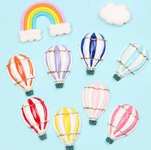 New Cartoon Hot Air Balloon Resin Charms Resin Balloon Flatback Resin Crafts For Decoration