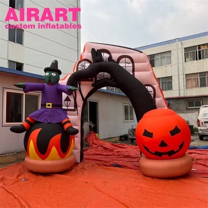 Arco Gonfiabile Decorativo a Forma di Zucca Strega per Halloween, per Esterni - Product Image 2