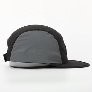 Chapeau de camp de course de sport de haute qualité casquette de camping légère avec logo patch tissé personnalisé en gros, casquette en polyester sur 5 panneaux - Product Image 4