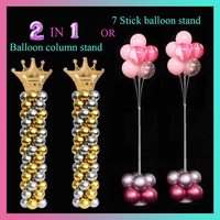 Réglable 9 Pieds Ballon De Mariage Arc Sol Ballon Colonne Titulaire Bâton En Métal Toile De Fond Stands Articles De Fête Ballon Stand Kit