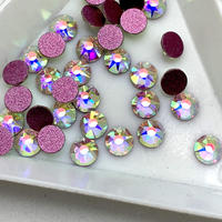 Lot de 10 grosses boîtes de 1440 pièces SS20 Violet 2088 Cuts 16 Facets Strass à dos plat non thermocollants pour robes et loisirs créatifs