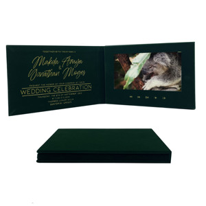 Carte de visite/carte de vœux promotionnelle personnalisée avec écran LCD vidéo, carte-cadeau avec écran en papier de 7 à 10 pouces pour les mariages et les fêtes - Product Image 1