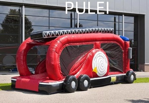 Scivolo Gonfiabile a Tema Camion dei Pompieri Rosso di Alta Qualità, Castello Gonfiabile per Bambini, Struttura di Divertimento Portatile in PVC per Scuole e Uso Commerciale - Product Image 2