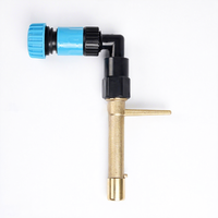 Robinet de remplissage rapide en laiton pour jardin, distributeur d'eau paysager, tige de robinet en cuivre à insertion au sol de 6 mm, robinet à clé pour pelouse de 1 pouce