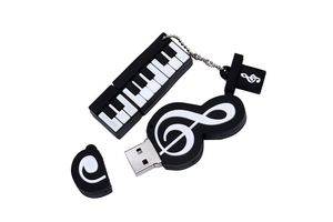 Clé USB 2.0 en silicone en forme de bâton de guitare, cadeau promotionnel publicitaire pour entreprise - Product Image 3