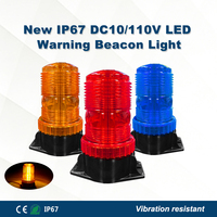 Nouvelle balise LED (CE ROHS UKCA ECE) 12W DC12-24V pour véhicules lourds, avec modes clignotant/rotatif en option, type à fixation par vis
