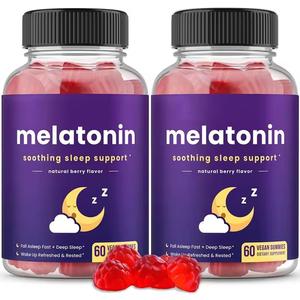 60 Gomitas para Dormir para Adultos, Ricas <span class=keywords><strong>en</strong></span> <span class=keywords><strong>Vitamina</strong></span> <span class=keywords><strong>B6</strong></span> y Melatonina, Orgánicas, Veganas, para el Apoyo de la Memoria - Product Image 2