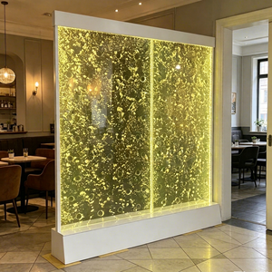 Fábrica al por mayor Diseño contemporáneo RGB LED Luz Agua Burbuja Pared Piso De pie Acuario con técnica de panel - Product Image 1
