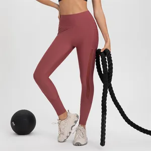 Leggings esportivas de cintura alta femininas elegantes com malha multicolorida retalhos para mulheres ativas