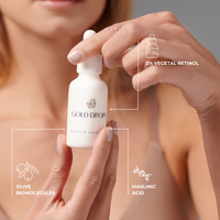 Suero Gold Drops 30ML a Base de Plantas con Retinol para Piel Madura, Arrugas, Hidratación, Firmeza, Cuidado Facial