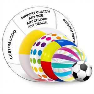 Ballon de plage gonflable en gros, coloré, en PVC, pour fête aquatique en bord de mer, jouet publicitaire personnalisé avec logo, cadeau promotionnel - Product Image 4