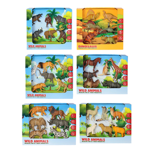 6 uds en <span class=keywords><strong>caja</strong></span> de exhibición paquete PVC plástico hueco dinosaurio animales juguetes para niños 3 a 6 - Product Image 2