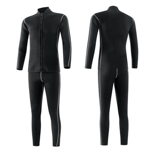 <span class=keywords><strong>Combinaison</strong></span> de <span class=keywords><strong>surf</strong></span> 3mm néoprène manches longues <span class=keywords><strong>2</strong></span> pièces veste fermeture éclair avant <span class=keywords><strong>combinaison</strong></span> de plongée - Product Image 4