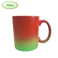 Venta al por mayor de doble color de cerámica de la sublimación de cambio de color taza de café