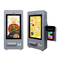 Kiosque de commande en libre-service mural pour restaurant extérieur, 15,6 à 24 pouces, borne de commande de prix, distributeur automatique de nourriture rapide, terminal de contrôle