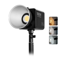 100W Batería incorporada Cob Luz de video bicolor Luz de fotografía profesional Regulable 2700-6500K para transmisión en vivo de estudio