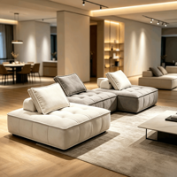 Nouvelle Arrivée Canapé Modulable en L Sans Cadre, Compressé Sous Vide, en Mousse, pour Petit Appartement et Salon