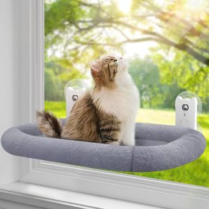 Cama para Mascotas, Cama Colgante para Gatos Junto a la Cama, Universal para las Cuatro Estaciones, Cama para Mascotas para Tomar el Sol en la Ventana, Hamaca para Gatos de Felpa Cálida para el Invierno - Product Image 6