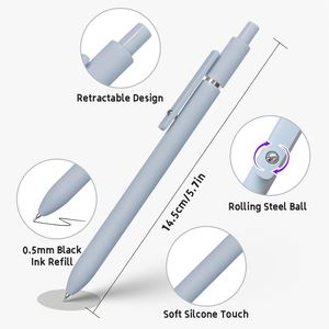 Stylos gel 0,5 mm, encre noire, pointe fine, écriture fluide, série haut de gamme, journalisation, prise de notes, mignons, pour le bureau, l'école, pour OEM - Product Image 3