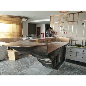 Mostrador de barra de acero inoxidable negro M19, elegante y duradero, ideal para restaurantes, bares y cafeterías - Product Image 5