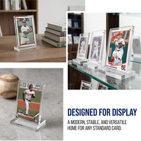 Support d'affichage magnétique en acrylique pour cartes de baseball, cadre transparent pour cartes à collectionner, pour cartes de sport standard