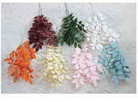 Arche de plantes artificielles vertes en gros, décoration florale pour salle de mariage, feuilles de ficus, feuilles de camélia, 56 cm, aspect réaliste, imperméable