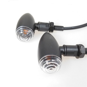 Indicator <b>Light</b> Motorcycle Aluminum Alloy Metal Turn Signals Off-Road Cool <b>Black</b> Bullet Turn Signals - Product Image 6