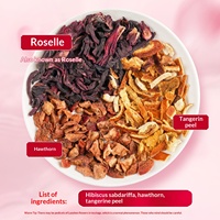Sachets de thé aux agrumes, roselle et hawthorn pour le service du thé de l'après-midi – Infusion de fruits et herbes pour usage commercial