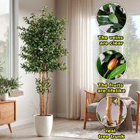 Grand olivier artificiel en pot, plante artificielle d'intérieur, bonsaï, décoration pour la maison ou le bureau, arrangements saisonniers pour l'extérieur