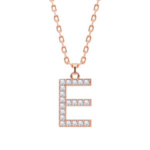 Colgante Minimalista con Inicial Personalizada, con Diamante Cultivado en Laboratorio VVS VS EF y Plata de Ley 925 con Acabado en Oro, de Lujo - Product Image 2