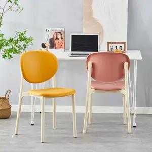 2023 novo minimalista doméstico adulto empilhável criativo mesas cadeiras encostos mesas de jantar banquinhos nórdico moderno plástico cadeiras