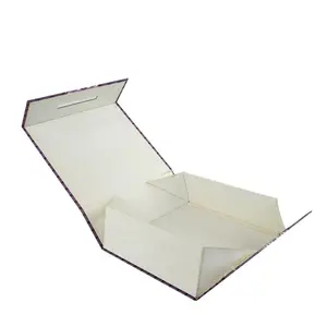 Ausgefallene Recycling-Papier verpackung White Cardboard Lash Magnetic Folding Box mit weniger Fracht
