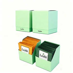 Boîtes d'emballage de produit de thé recyclables universelles de forme irrégulière personnalisation de boîte d'emballage de thé 10 sacs de café en vrac personnalisé accepter - Product Image 2